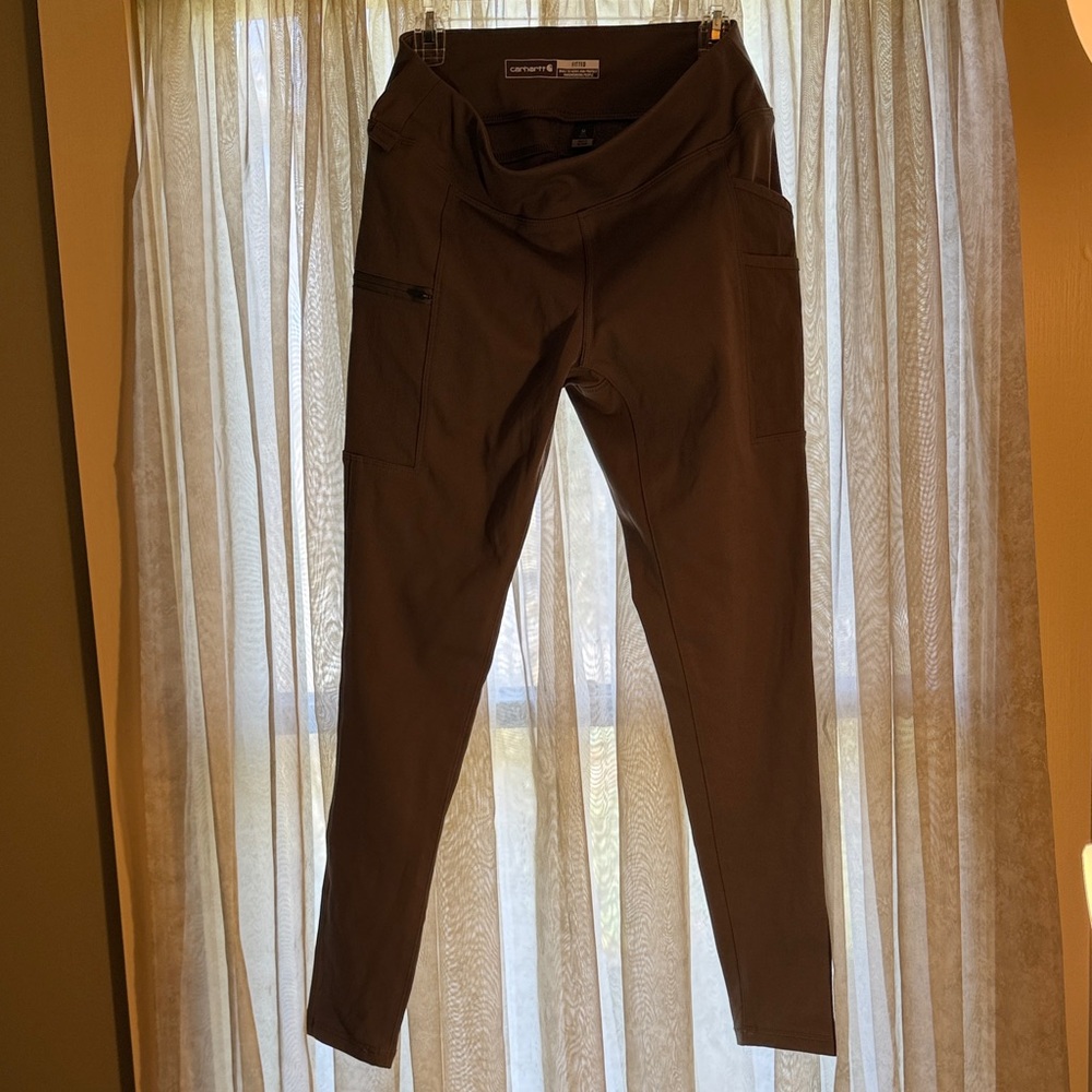 Carhartt Women's Brown Leggings with Utility Pockets